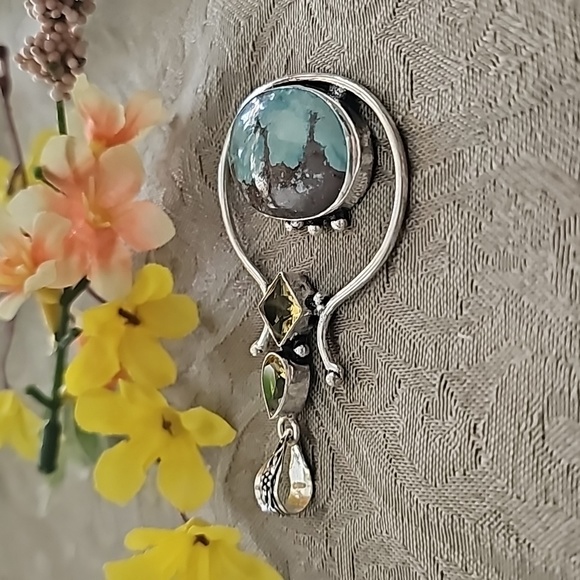 N3w African turquoise pendant - Picture 4 of 8